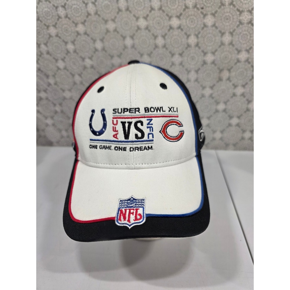 Super Bowl XLI‎ AFC vs NFC Indianapolis Colts Chicago Bears Baseball Cap Hat NFL